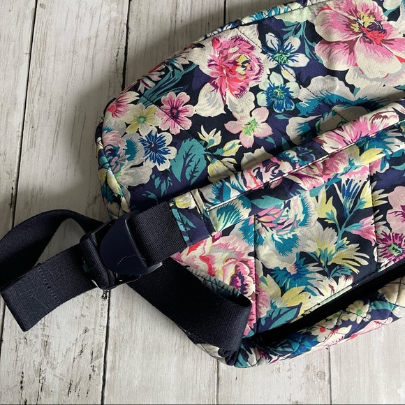 PREOWNED VERA BRADLEY FLORAL PRINT SHOULDER BAG PURSE PINK BLUE - Picture 10 of 10